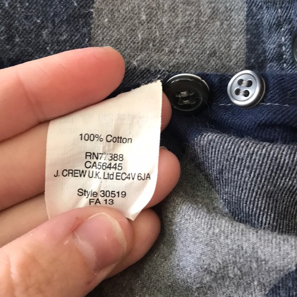 J. Crew perfect shirt in navy flannel small - Picture 6 of 6